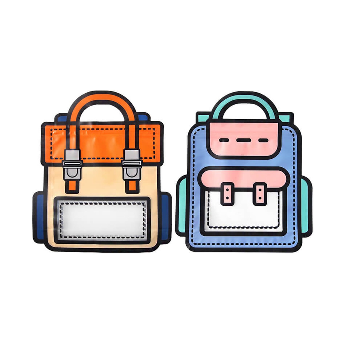 Colorful School Backpack Handle Zipper Bag Set