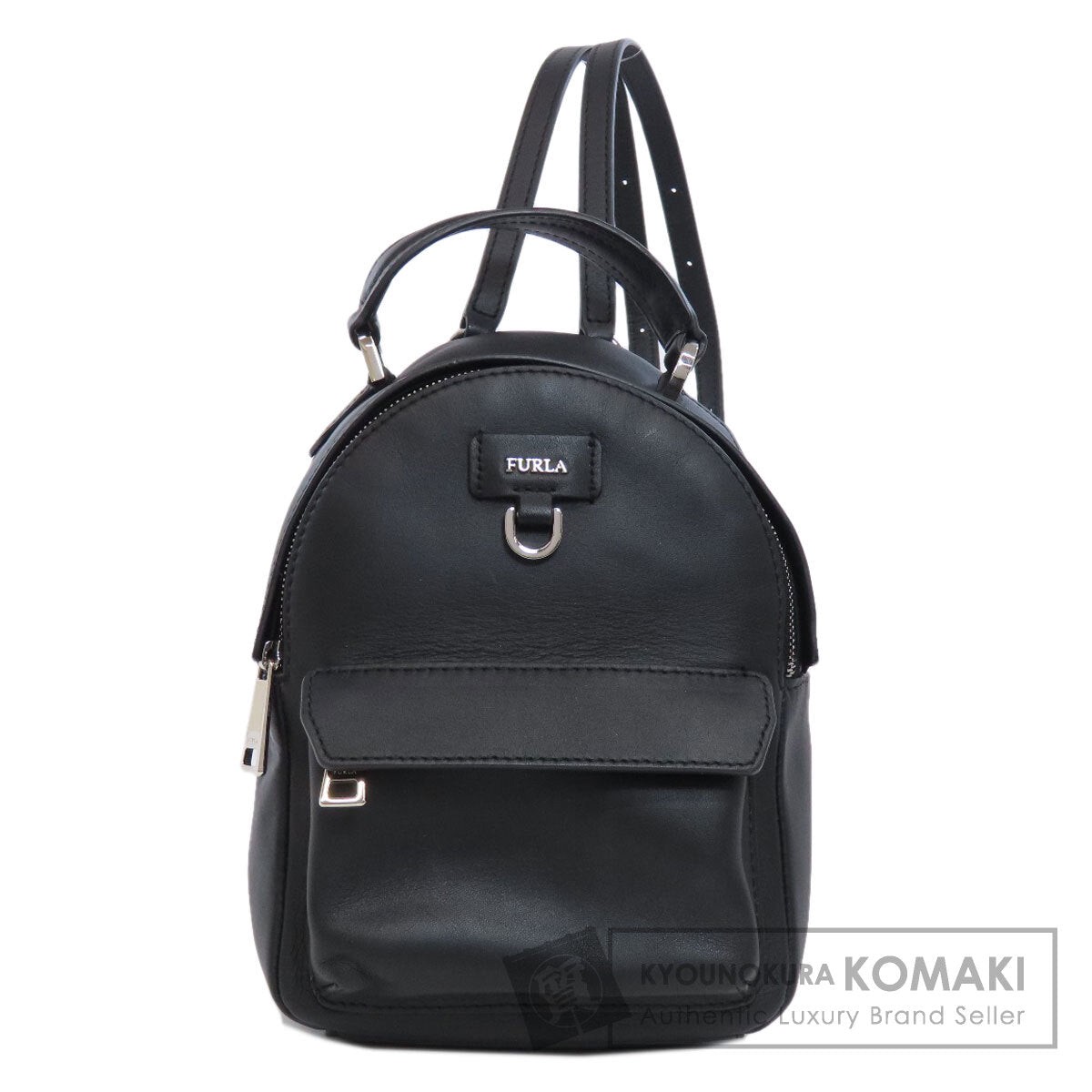 Furla logo Backpack Daypack Leather Ladies [Used]