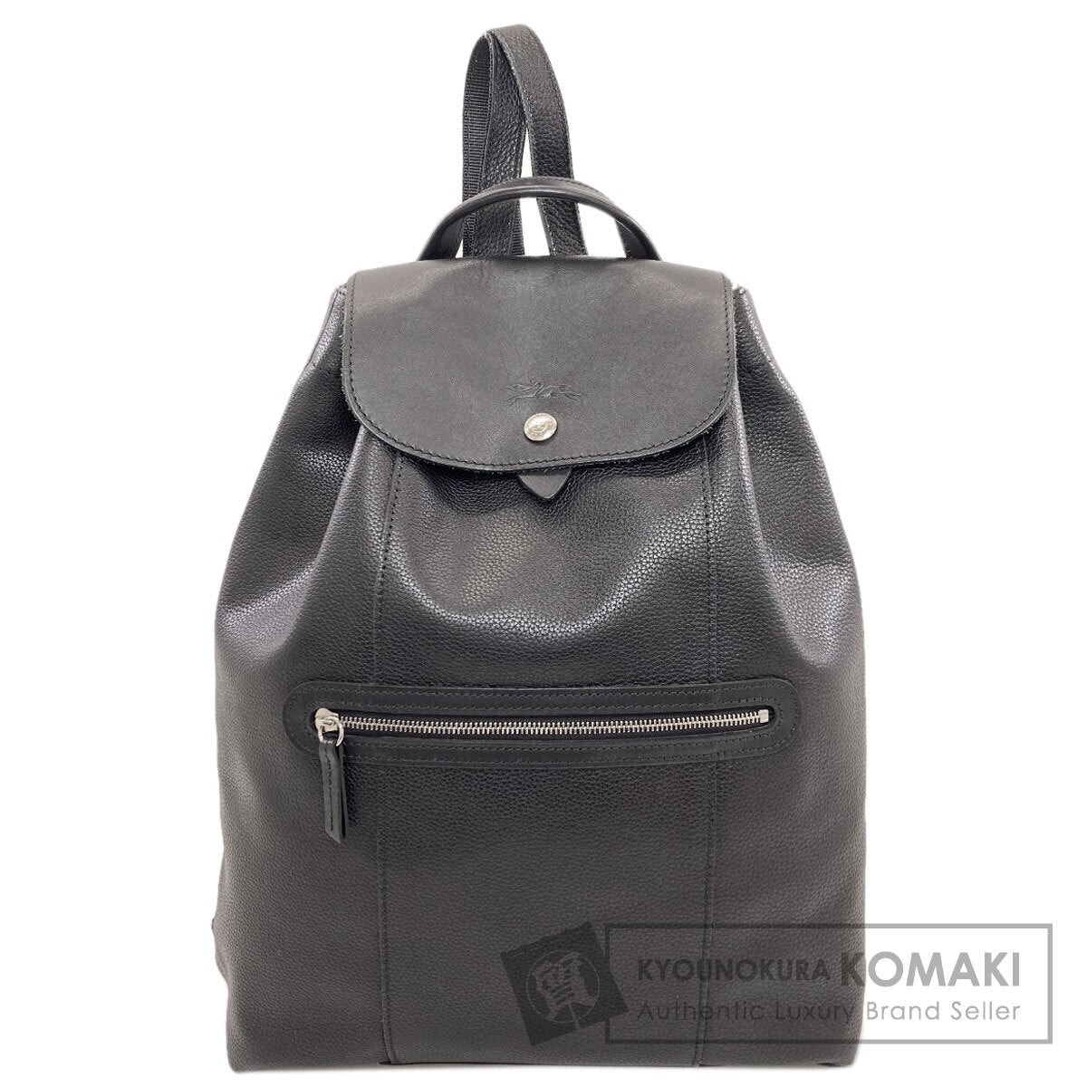 Longchamp logo Backpack Daypack Leather Ladies [Used]