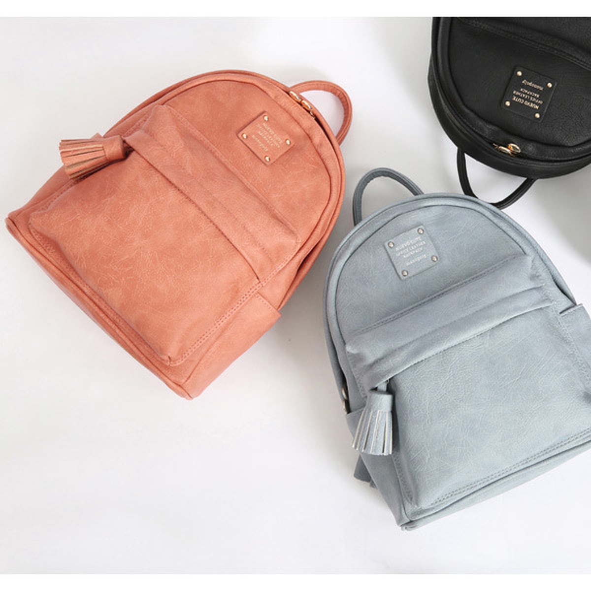 Monopoly Nuevo cute leather backpack with tassel