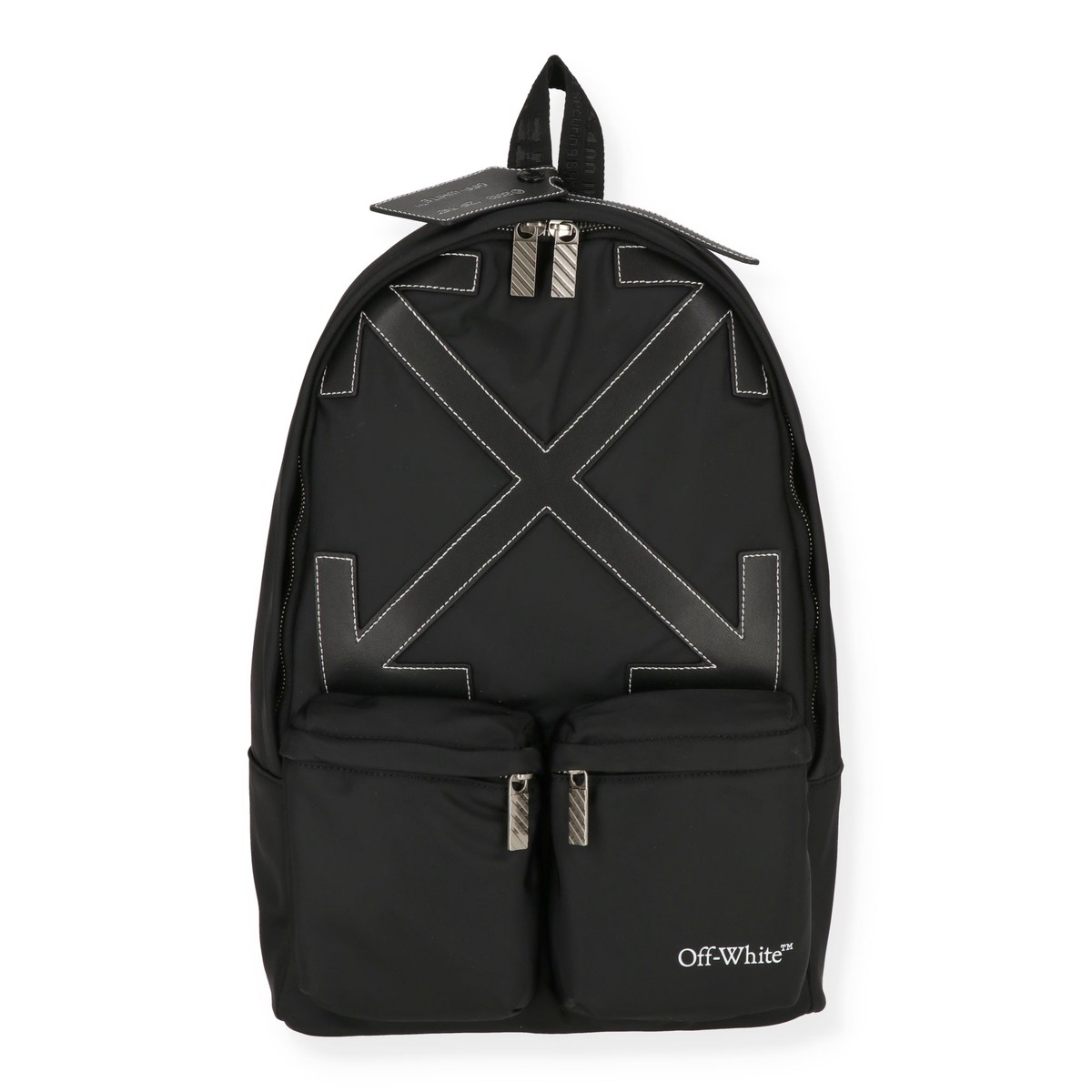 Off White Mens Black Backpack