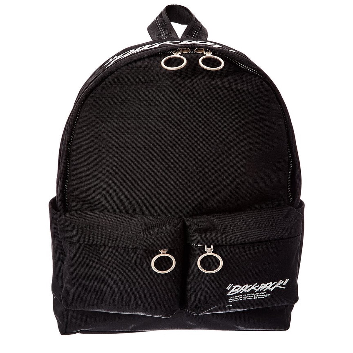 Off-White Medium Quote Backpack