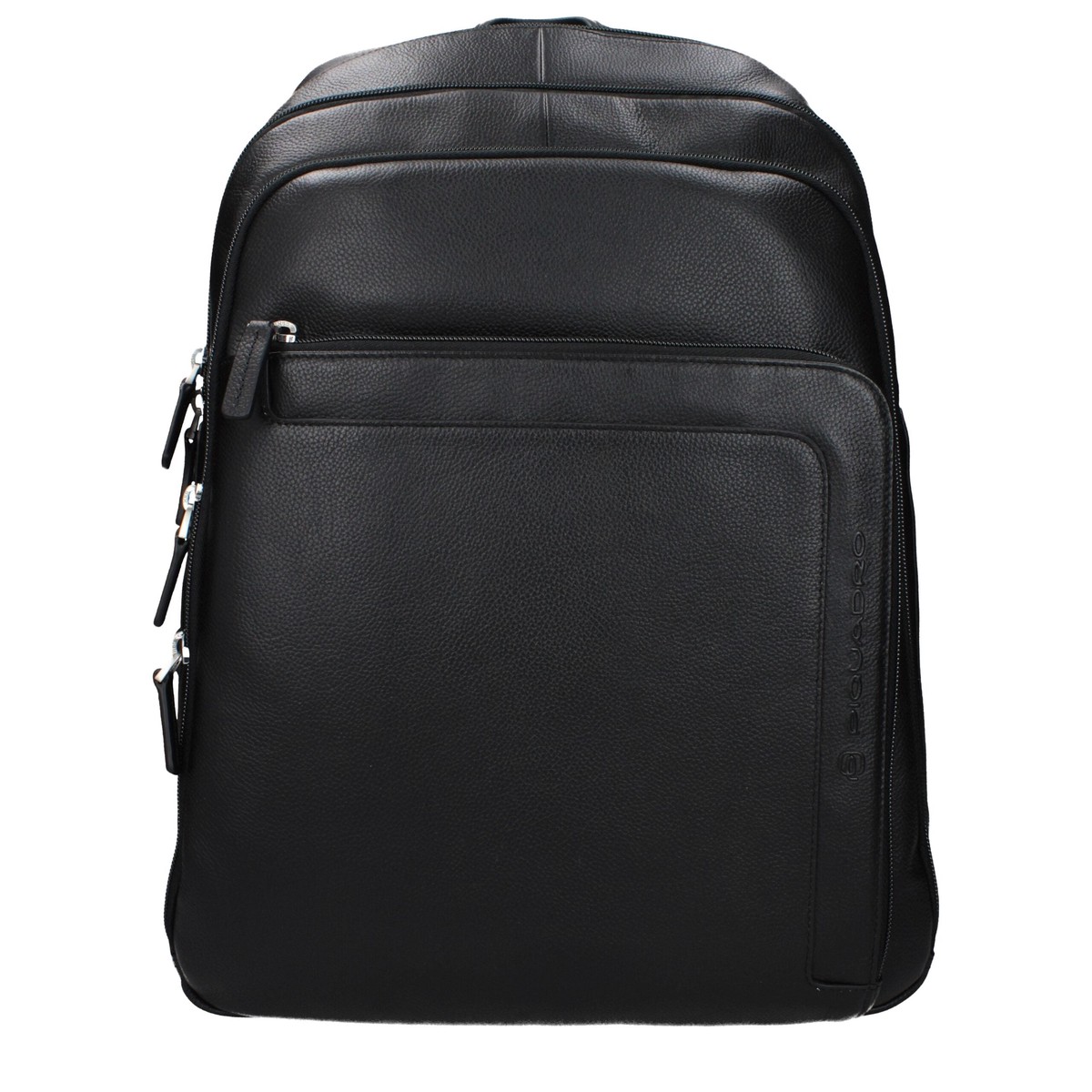 Piquadro Black Leather Men's Backpack