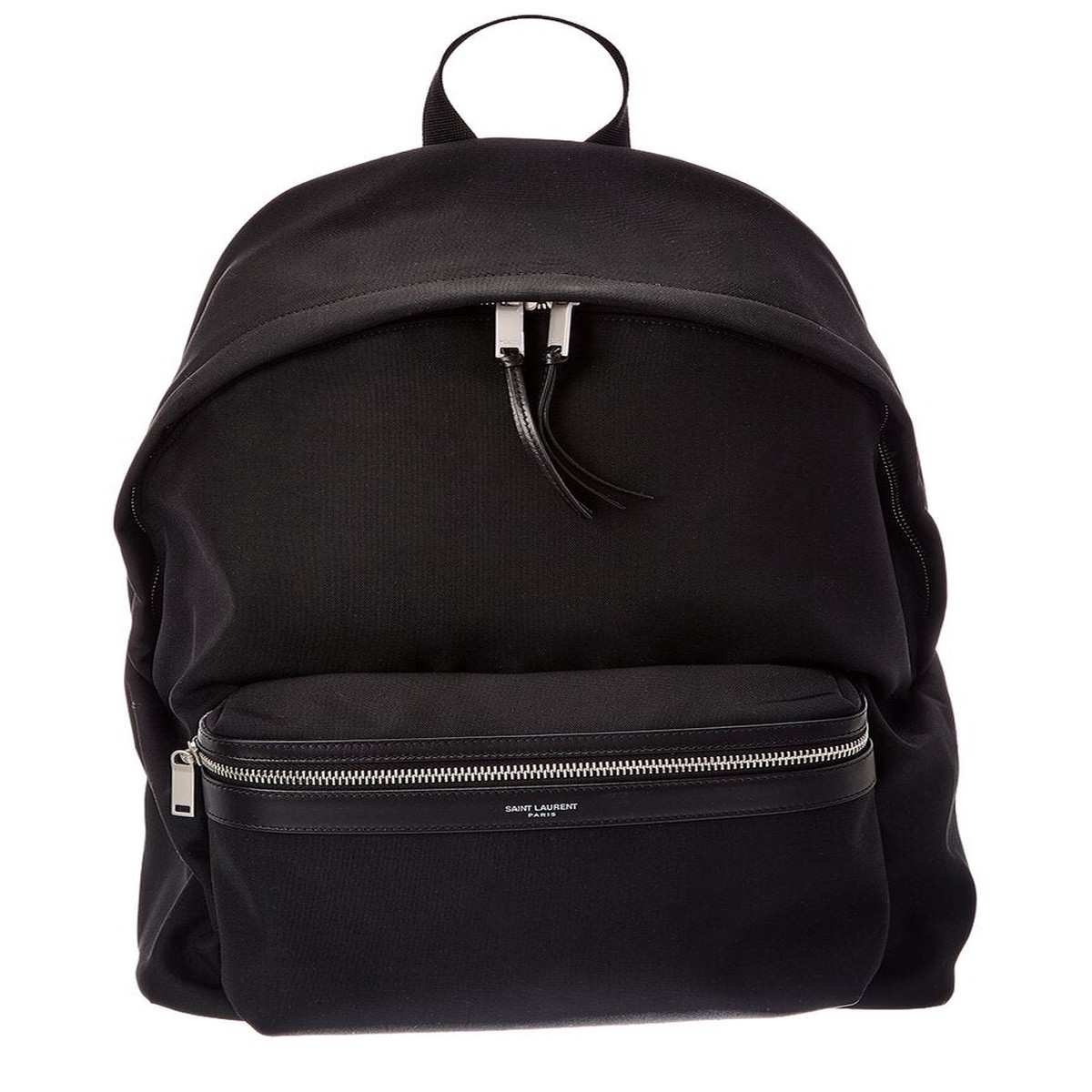 Saint Laurent City Canvas & Leather Backpack