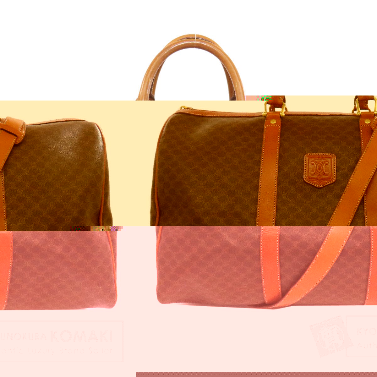 CELINE Macadam pattern Boston bag PVC Ladies [Used]