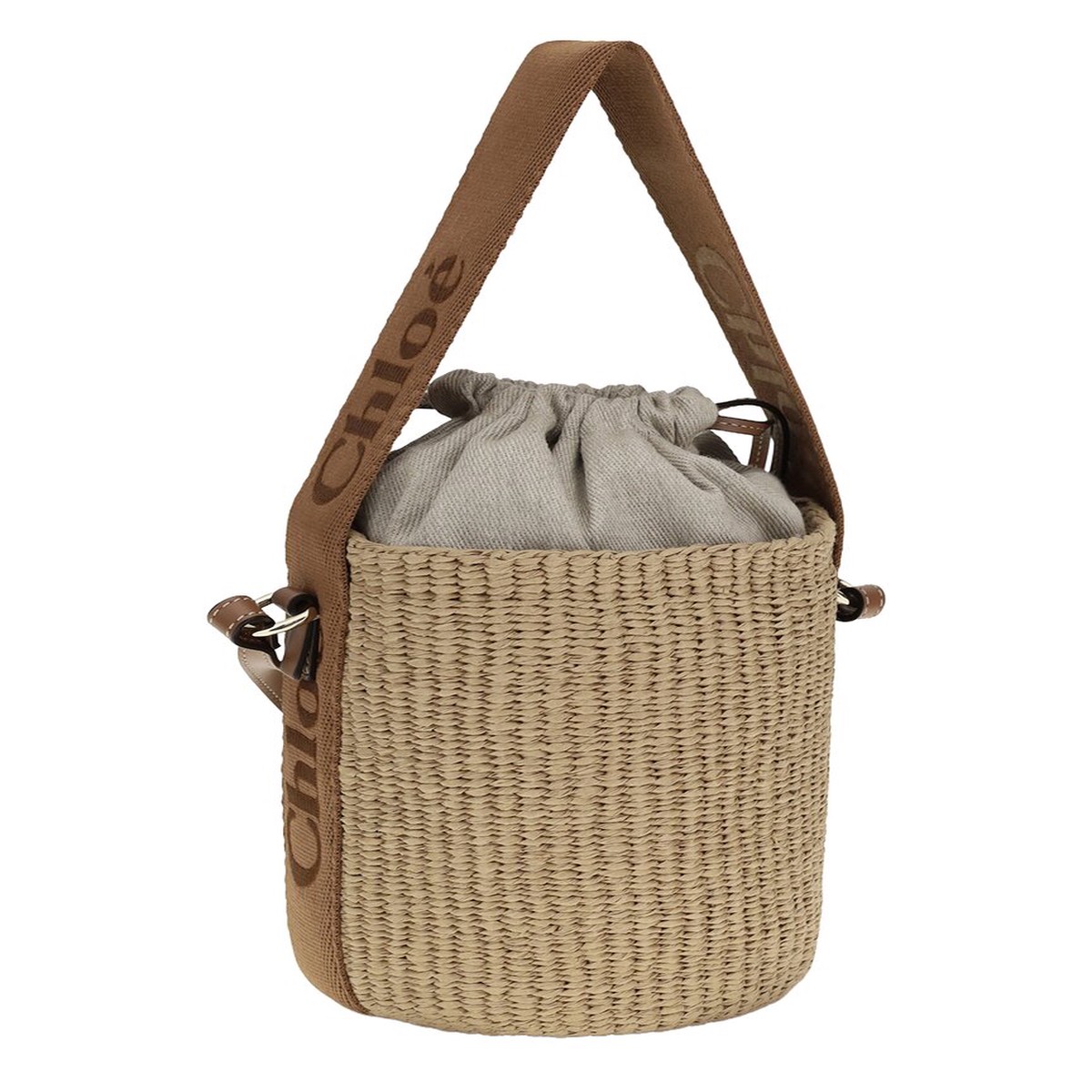Chloe Woody Raffia Bucket Bag