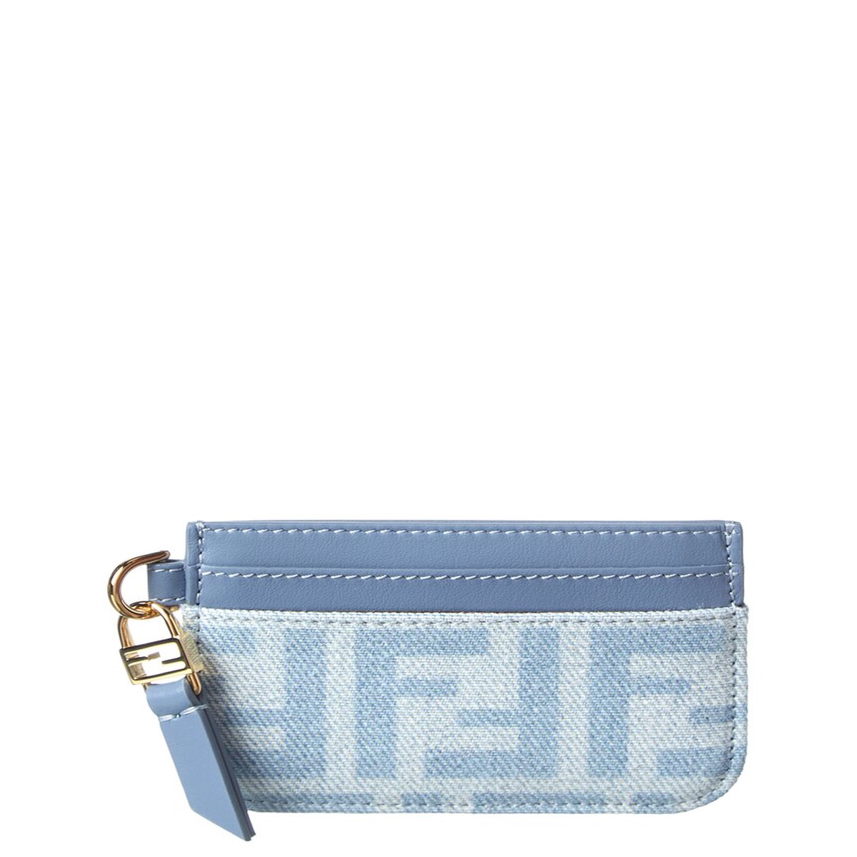 Fendi Baguette Denim & Leather Card Case