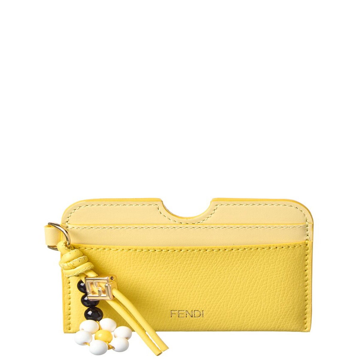 Fendi Ff Diamond Leather Card Case