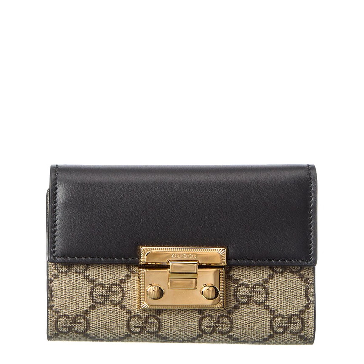 Gucci Gg Supreme Canvas & Leather Card Case