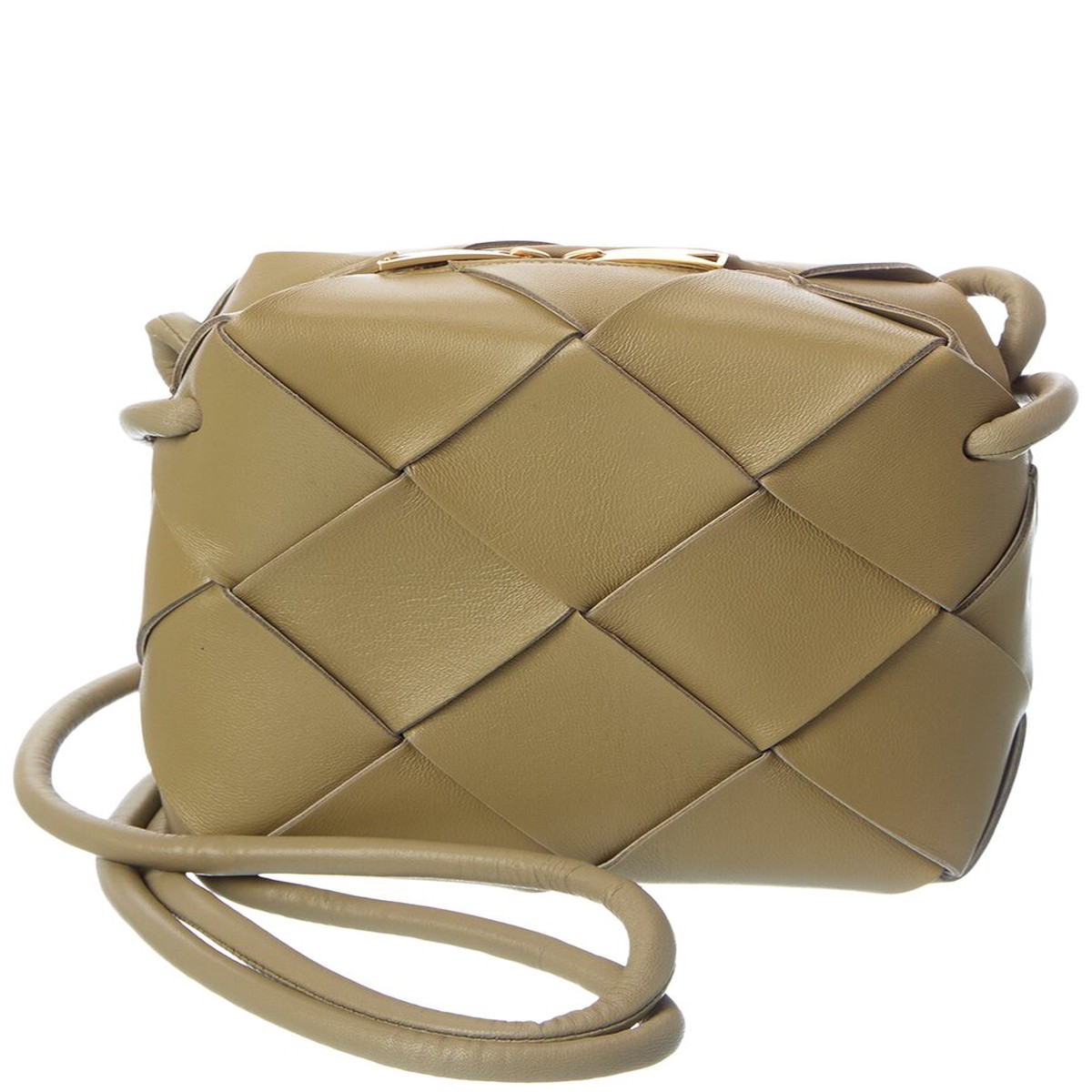 Bottega Veneta Cassette Mini Intrecciato Leather Camera Bag