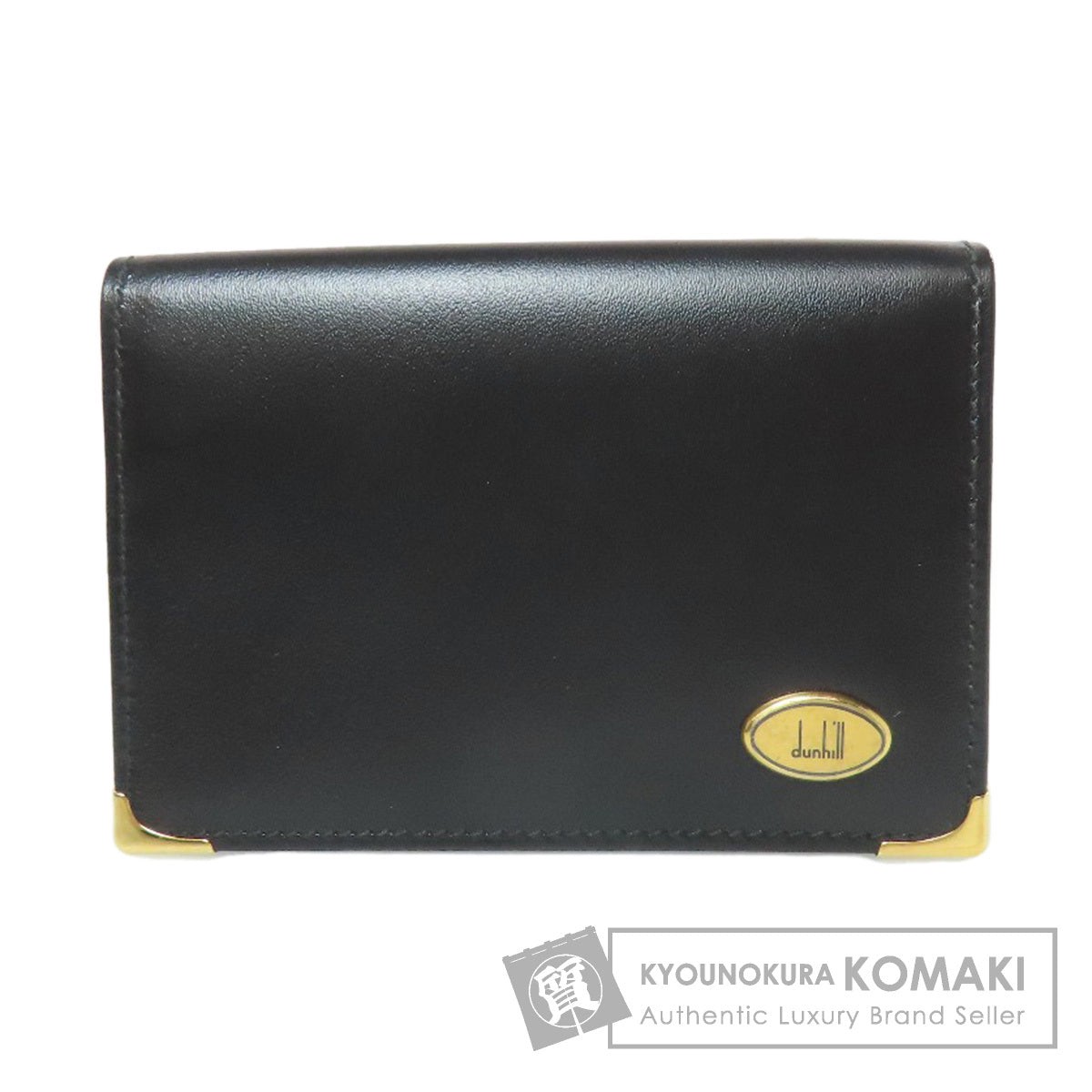 Dunhill logo Card Case Leather Ladies [Used]