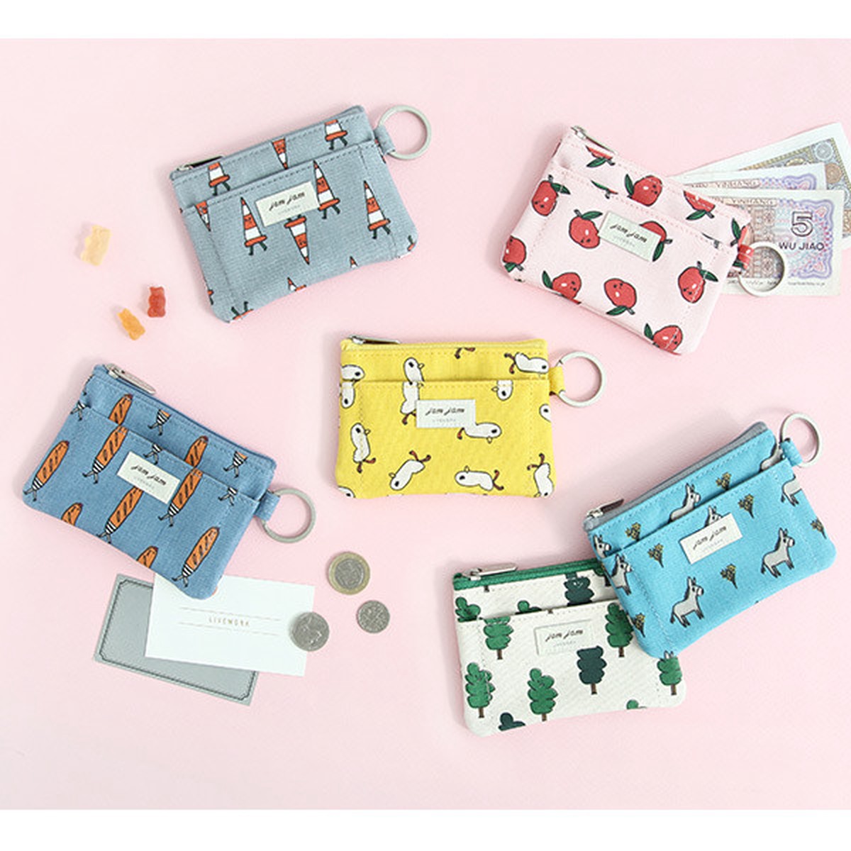 Livework Jam Jam pattern card holder with key ring