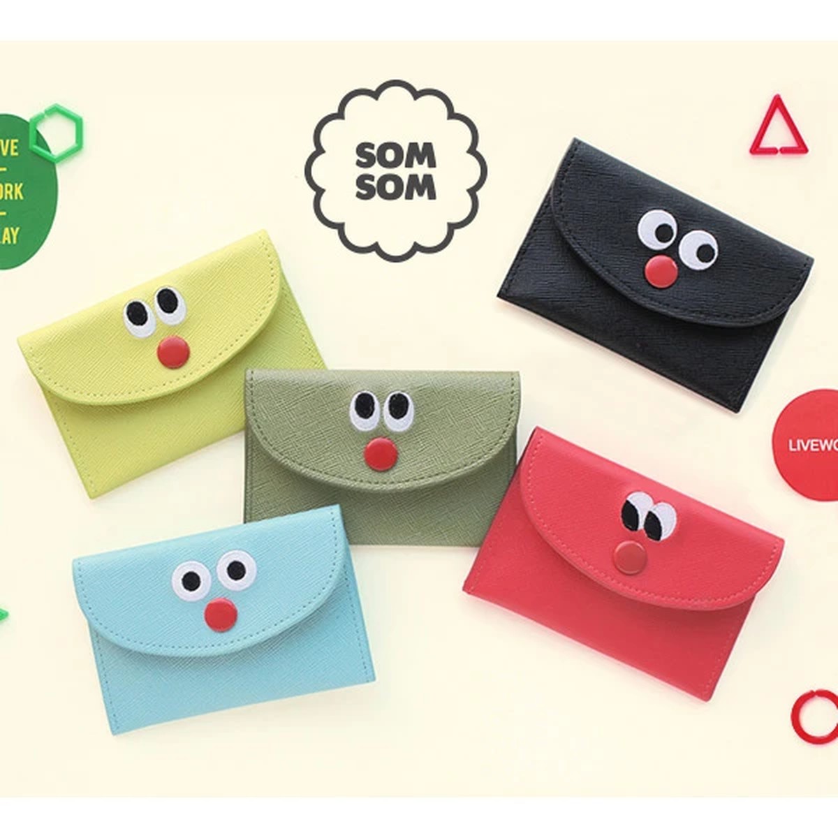 Livework Som Som stitching pocket card case holder