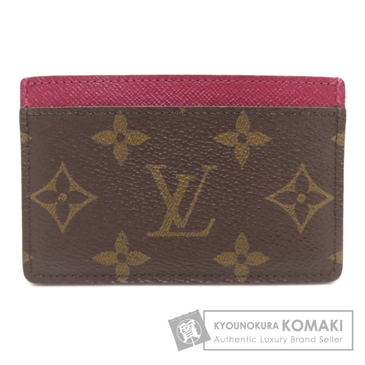 LOUIS VUITTON M60703 Porte CartesSimple Card Case Monogram canvas Ladies [Used]