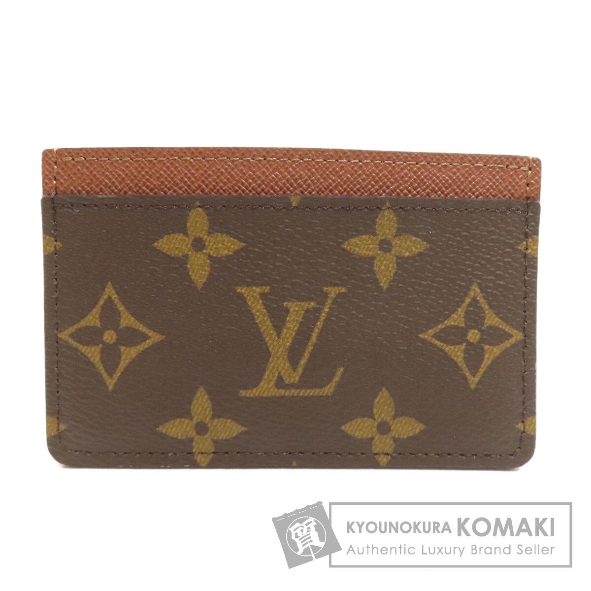 LOUIS VUITTON M61733 Porte CartesSimple Card Case Monogram canvas Ladies [Used]