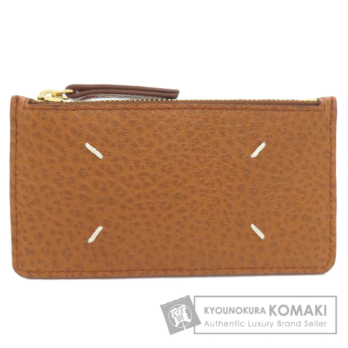 MaisonMargiela 4-Stitch Coin Card Case Card Case Leather Ladies [Used]
