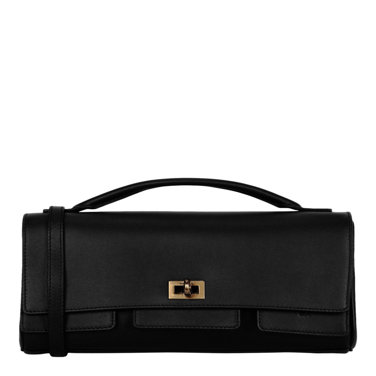 Balenciaga Womens Bel Air Small Leather Clutch Bag