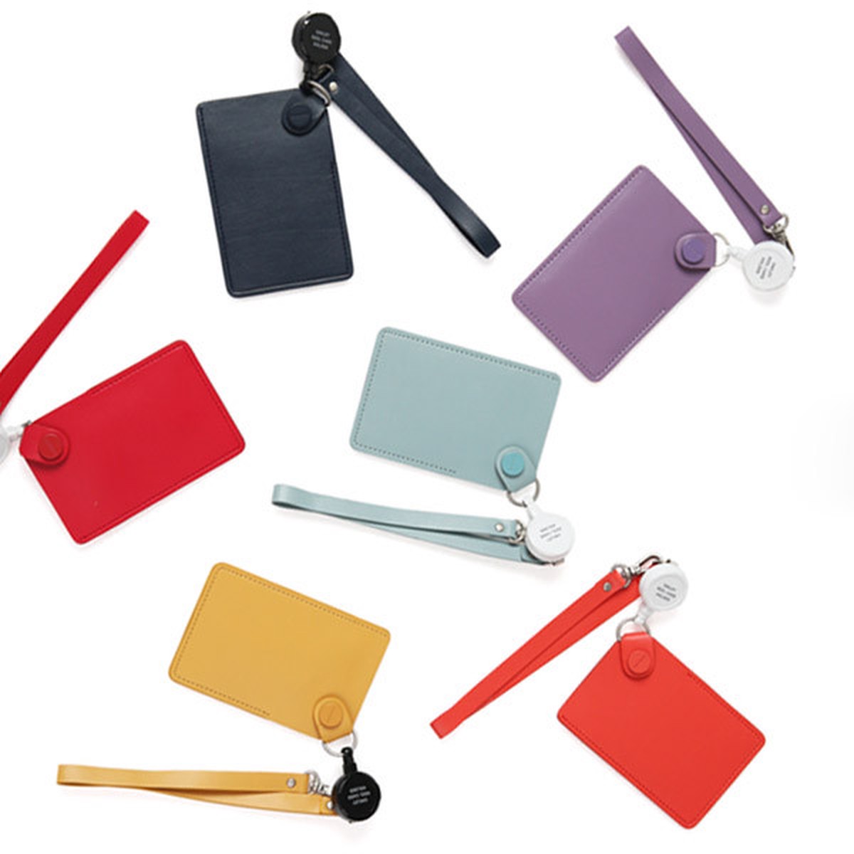 Monopoly Smiley flat card holder with reel strap