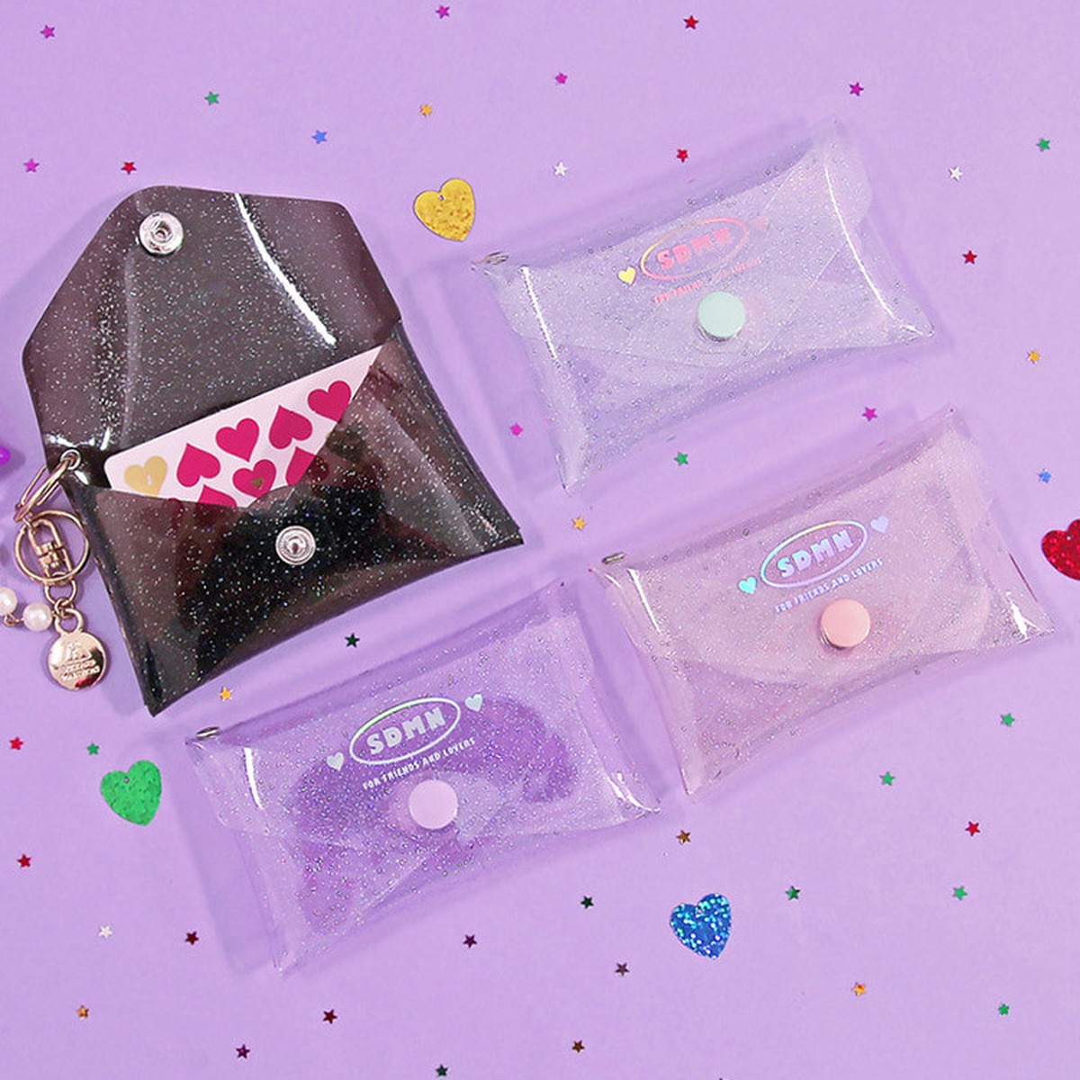 Moonlight twinkle folding card case wallet