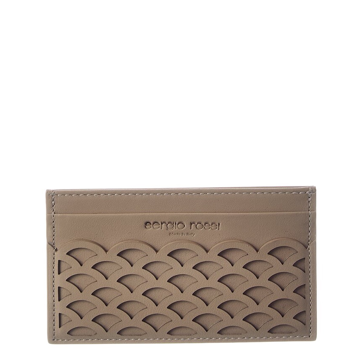 Sergio Rossi Logo Leather Card Case
