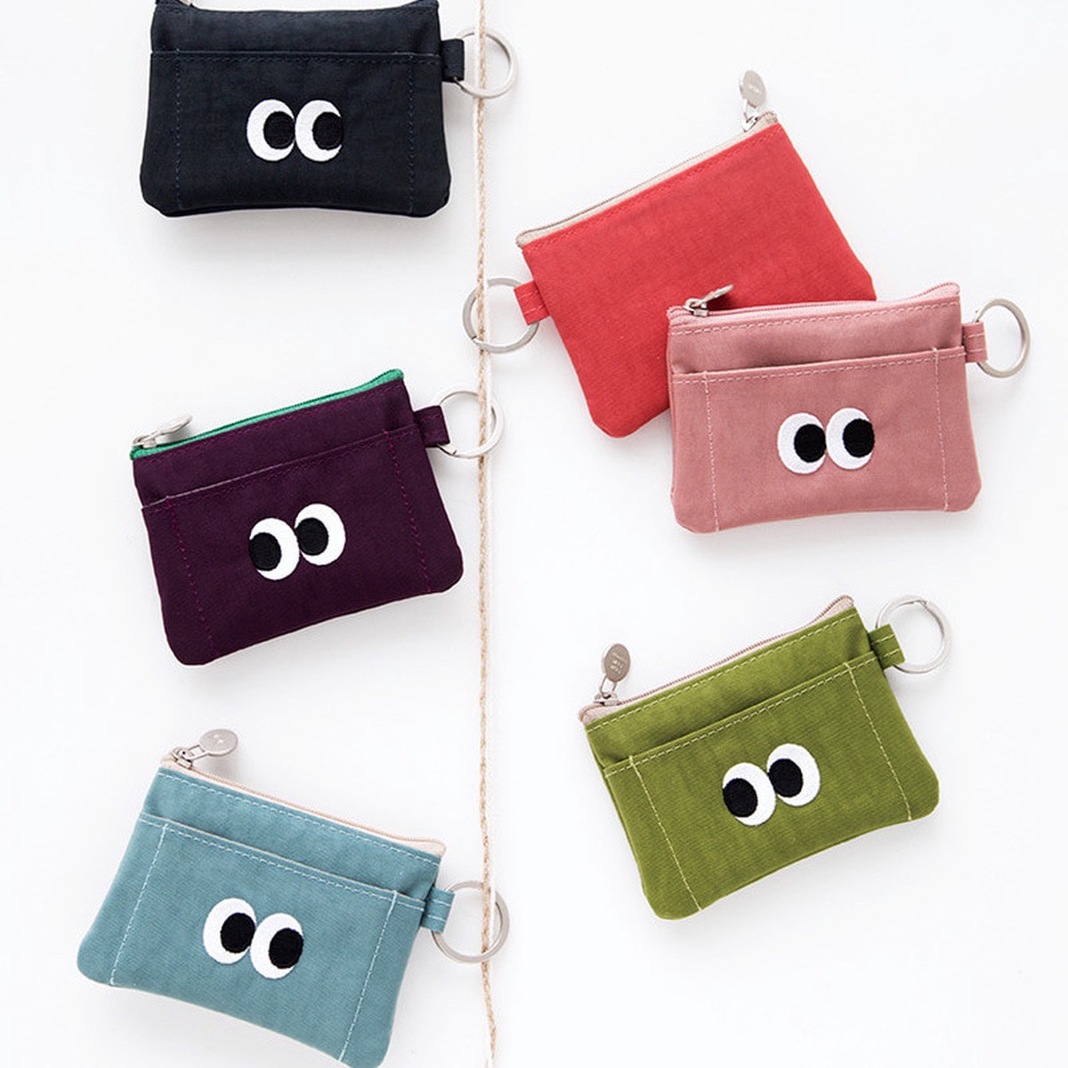 Som Som stitching card case with key ring ver2