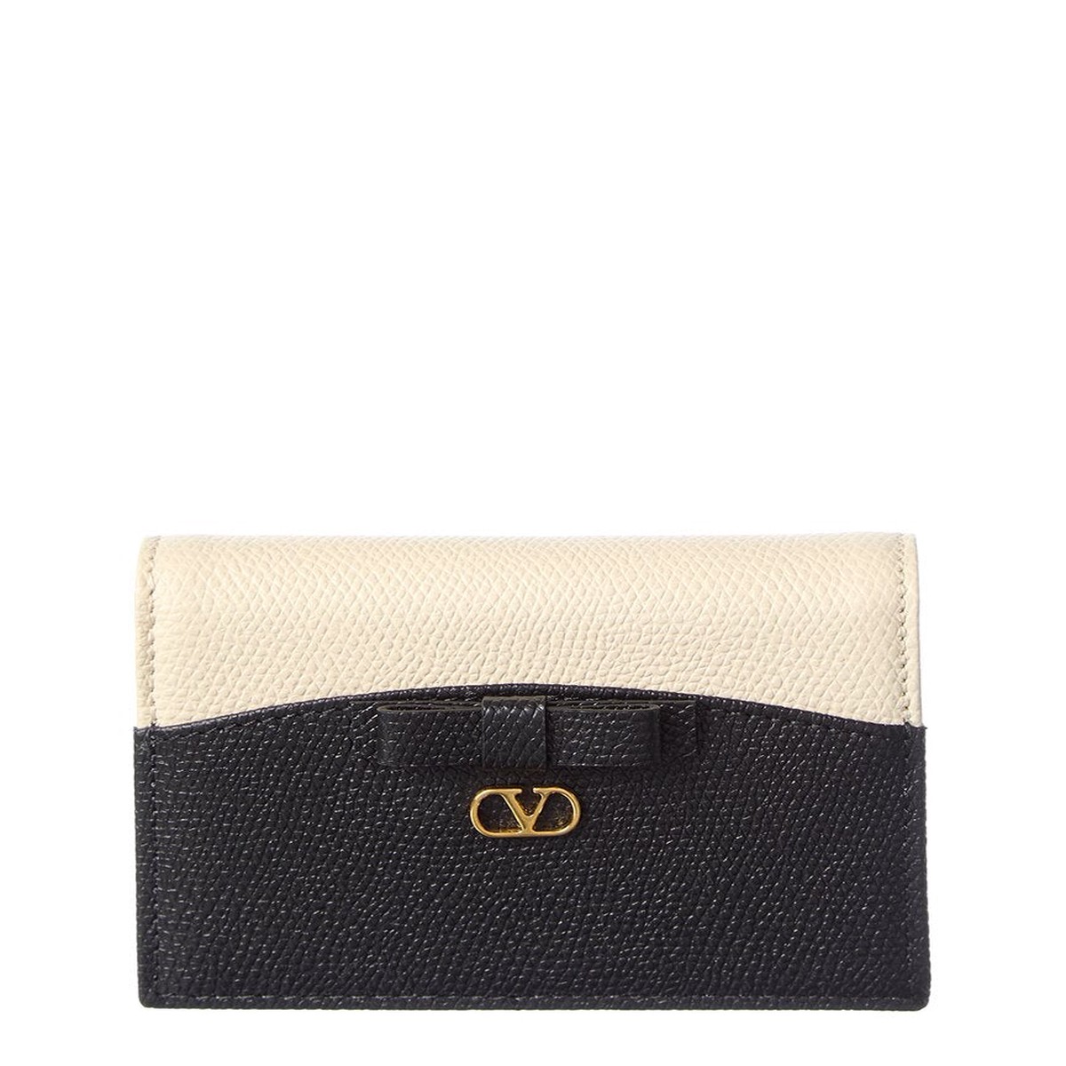 Valentino Vlogo Signature Leather Card Case