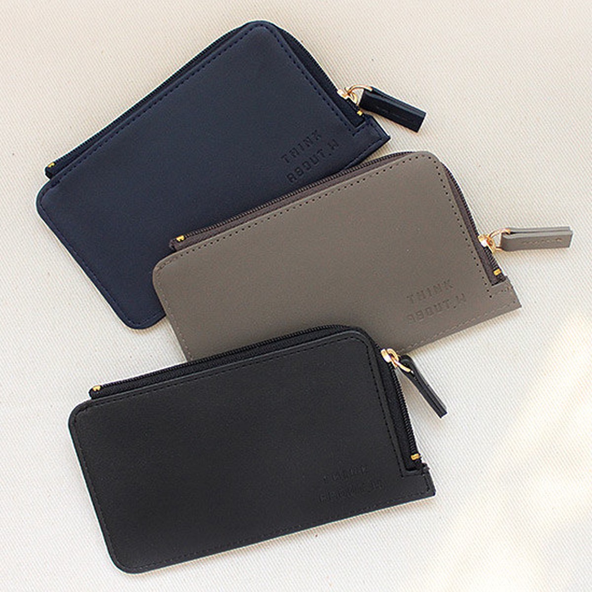 With Alice Think about coner zipper card case