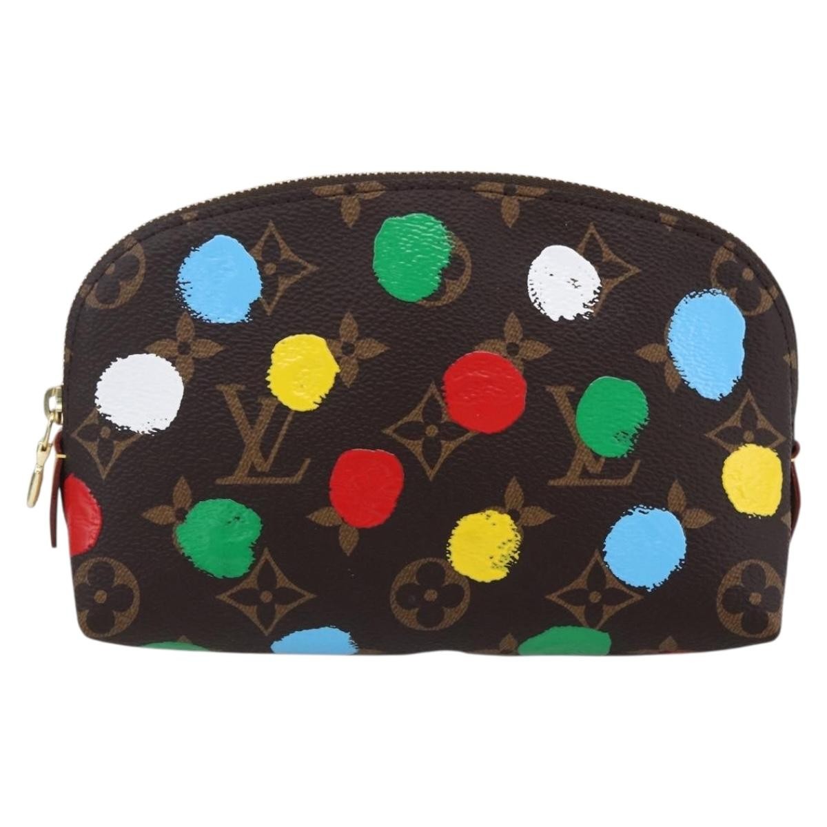 Louis Vuitton Cosmetic Pouch Yayoi Kusama Painted Dots Monogram Canvas Multicolour Canvas Clutche & Pouche Bag (Authentic Pre-Loved)